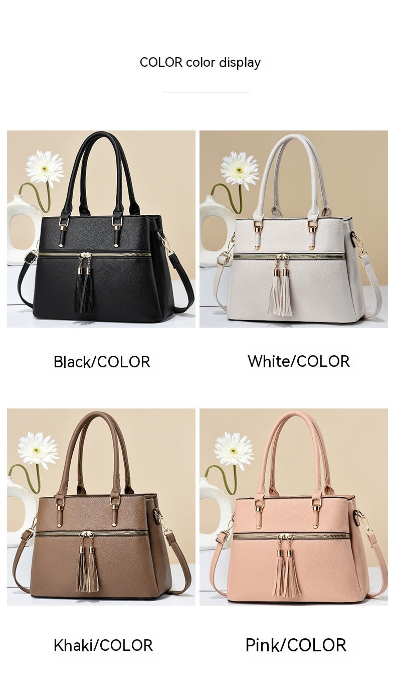 Sarah Express Soft Leather Tassel Shoulder Bag