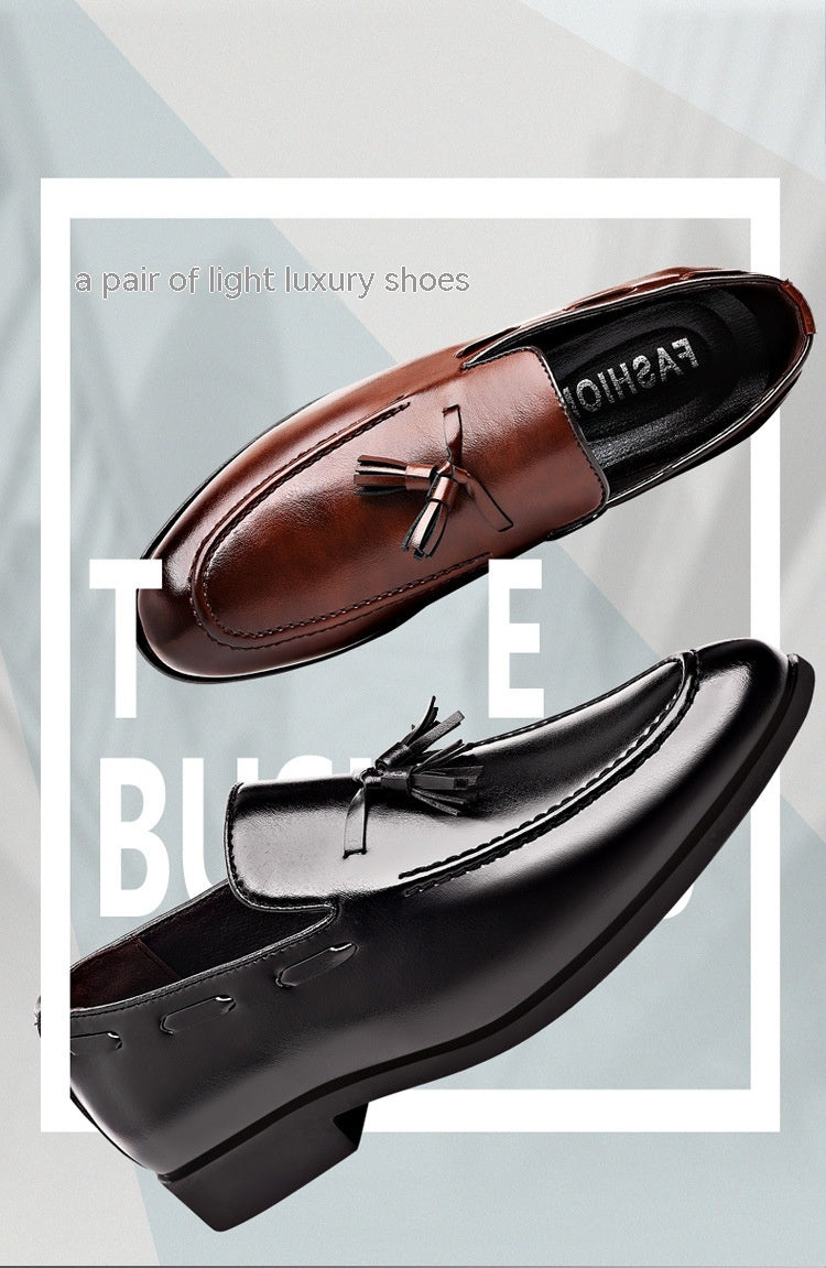 Sarah Express Men's Tassel Pointed Toe Business Loafers