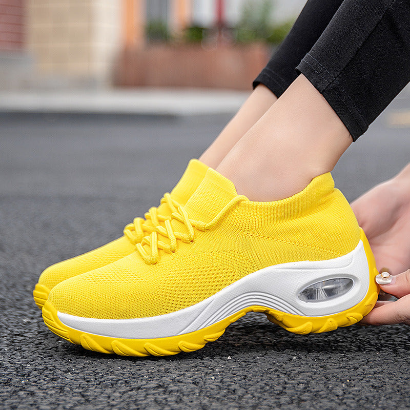 Sarah Express Flying Knit Platform Sneakers