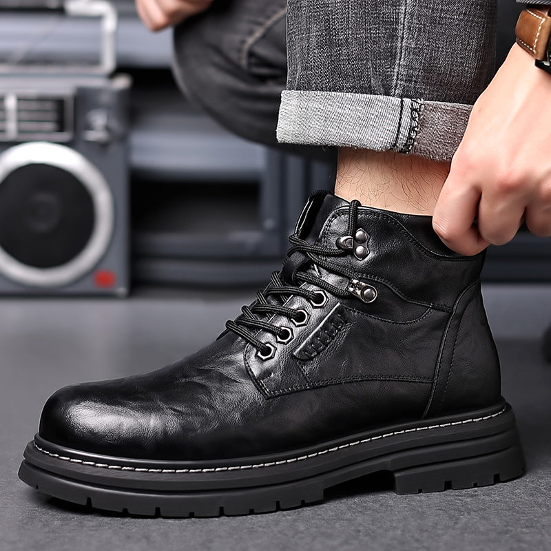 Sarah Express British Style Men's High-Top Boots