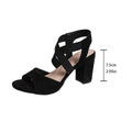 Sarah Express Strappy High Heel Platform Sandals Black 6920Style