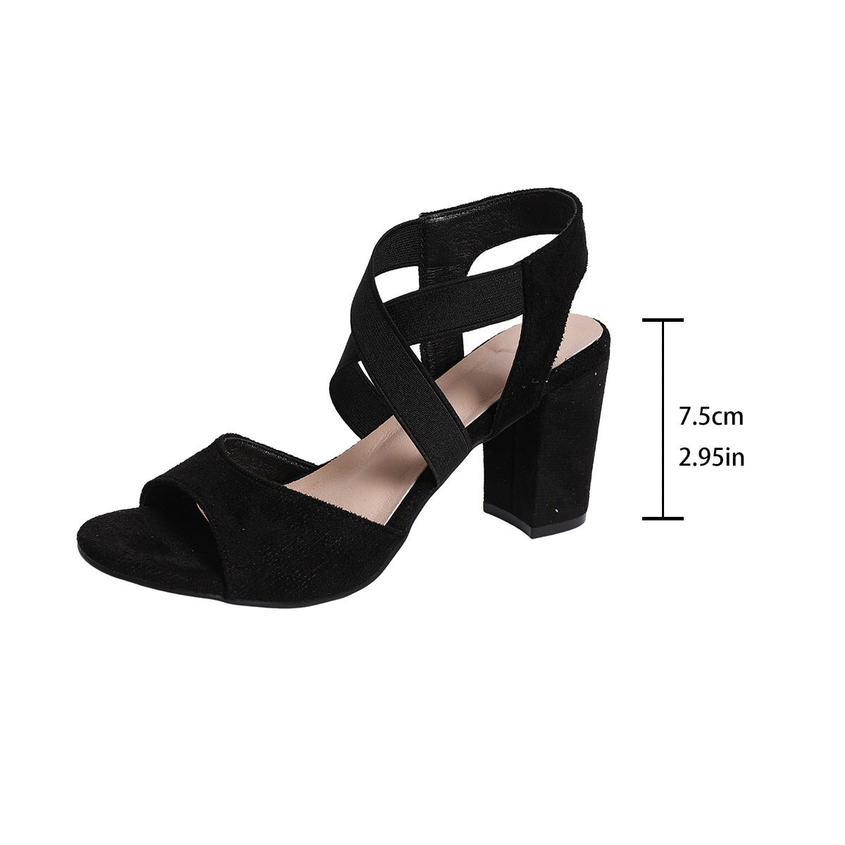 Sarah Express Strappy High Heel Platform Sandals Black 6920Style