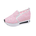 Sarah Express Lace Mesh Platform Slip-On Flats Pink
