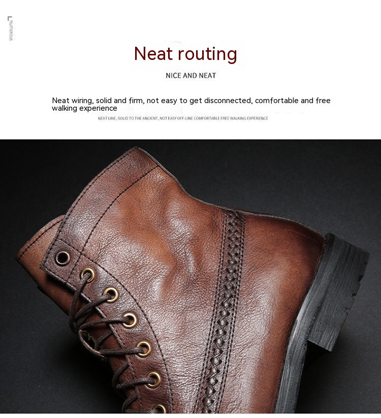 Sarah Express British Style Lace-Up Worker Boots