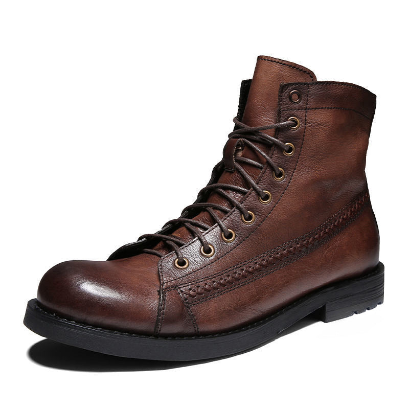 Sarah Express British Style Lace-Up Worker Boots