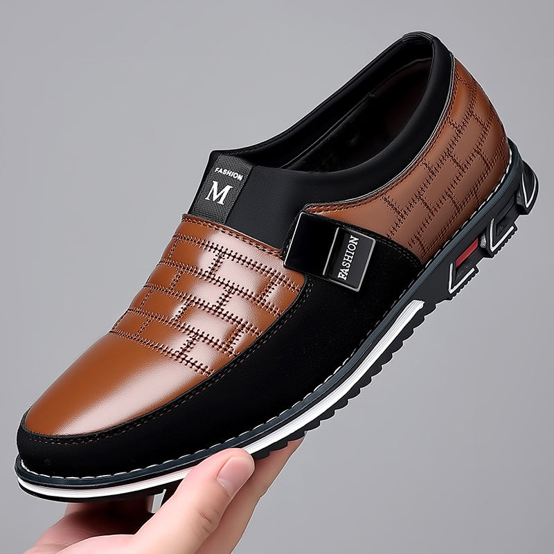 Sarah Express Casual Slip-On Grid Texture Loafers