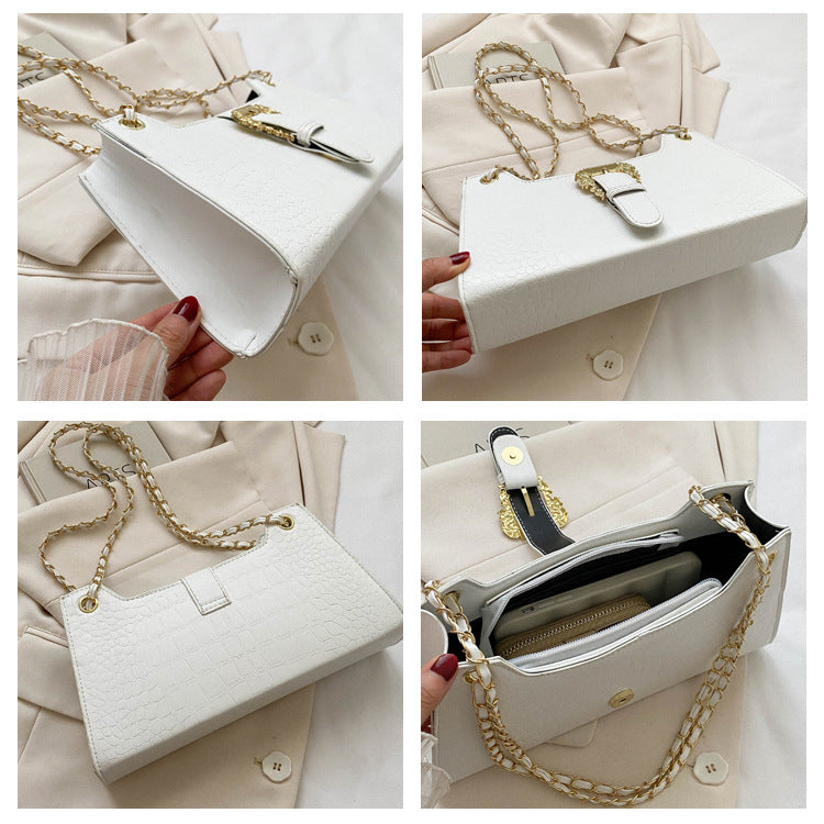 Sarah Express Structured Chain Detail Small Shoulder Bag