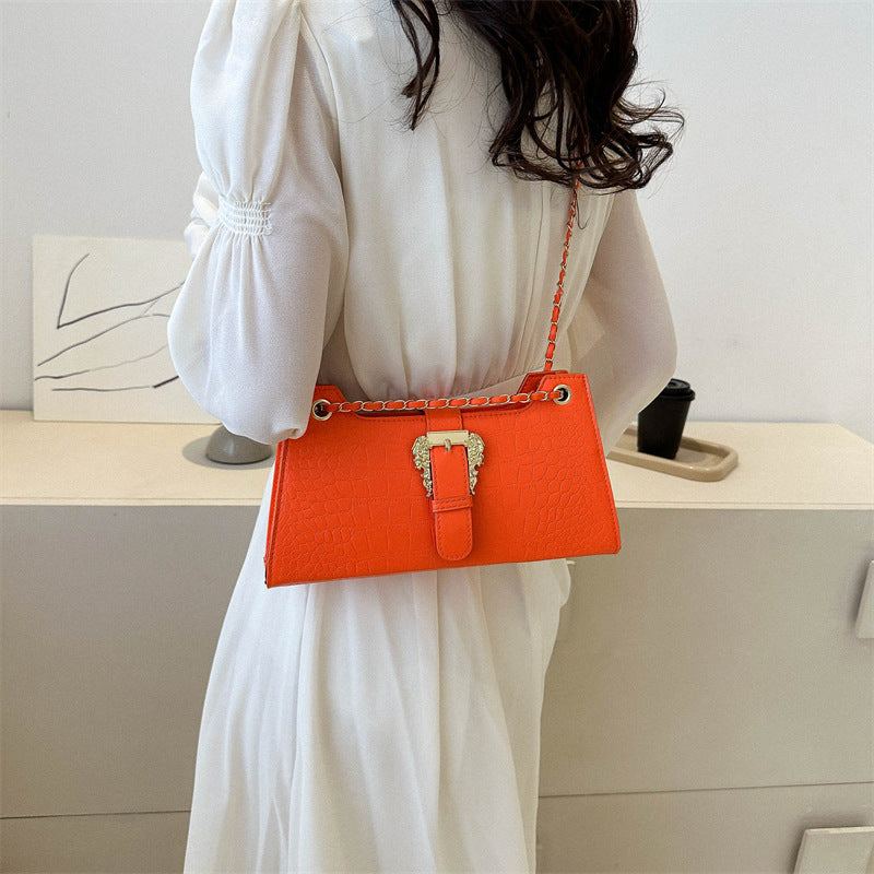 Sarah Express Structured Chain Detail Small Shoulder Bag