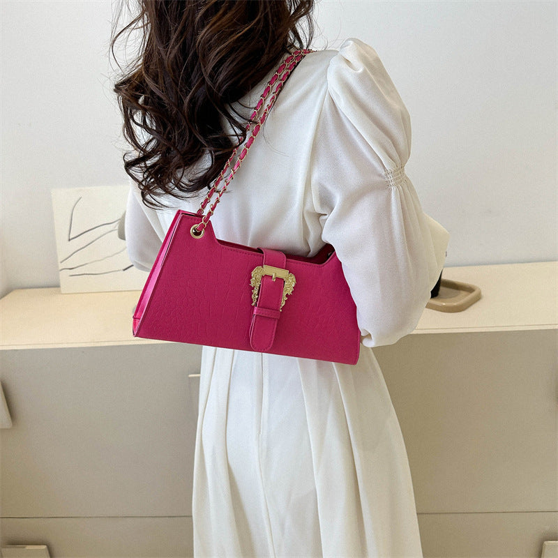 Sarah Express Structured Chain Detail Small Shoulder Bag