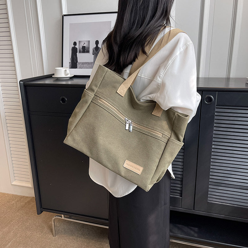 Sarah Express Soft Canvas Shoulder Tote Bag
