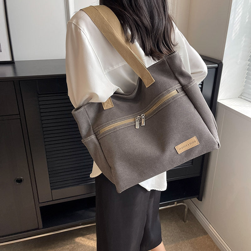 Sarah Express Soft Canvas Shoulder Tote Bag