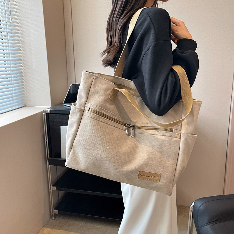 Sarah Express Soft Canvas Shoulder Tote Bag