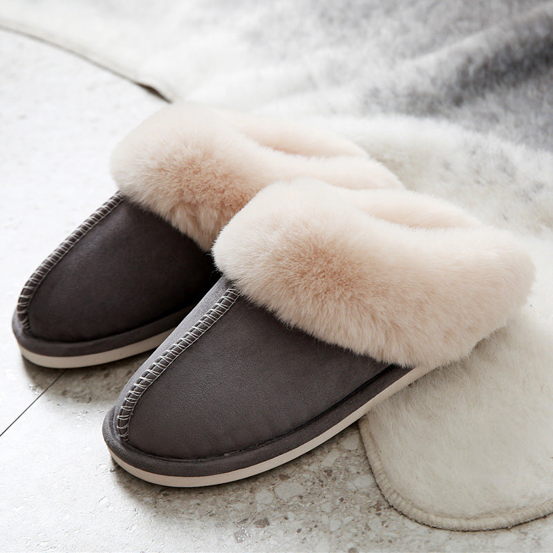 Sarah Express Women's Suede Cotton Indoor Slippers