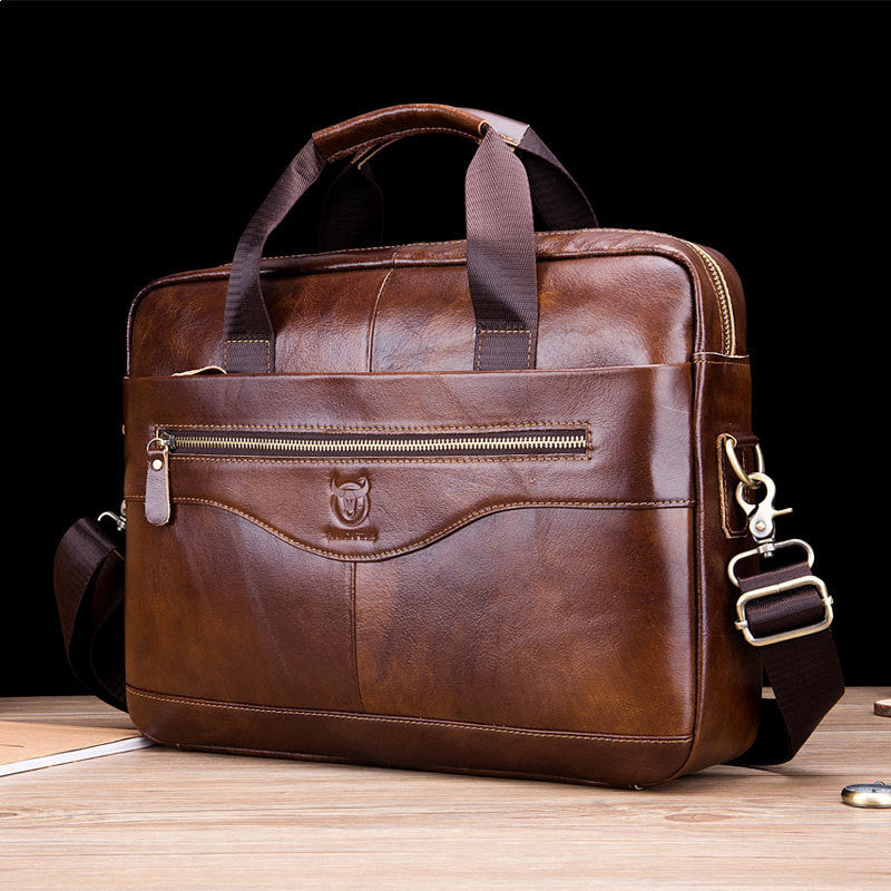 Sarah Express Leather Multifunctional Messenger Briefcase