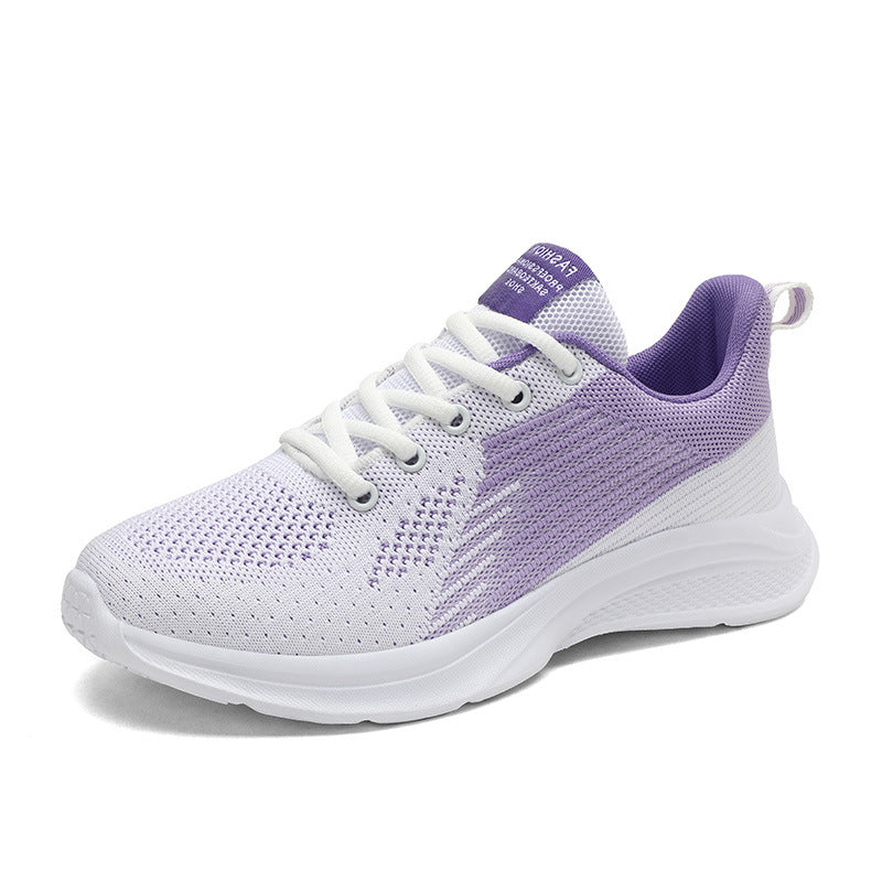 Sarah Express Women's Breathable Mesh Knit Leisure Sneakers