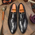 Sarah Express Men's Tassel Business Casual Loafers Black