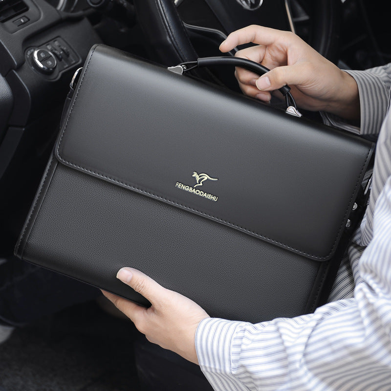 Sarah Express Professional Horizontal Leather Business Briefcase