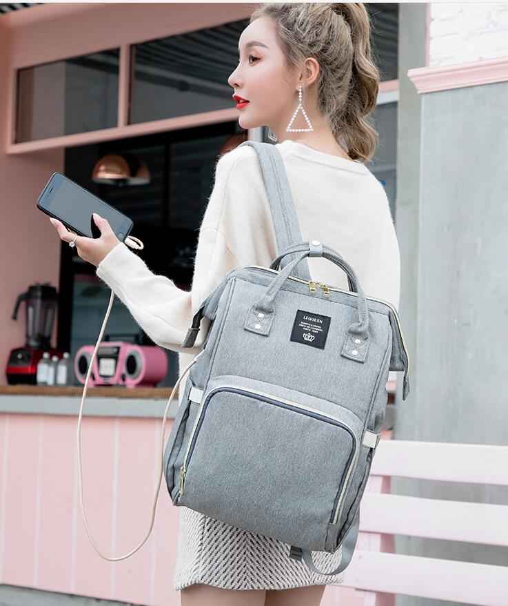 Sarah Express Waterproof Diaper Bag Backpack with USB Port
