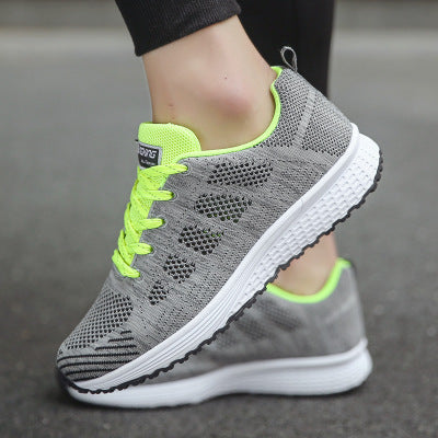 Sarah Express Breathable Mesh Lace-Up Walking Sneakers