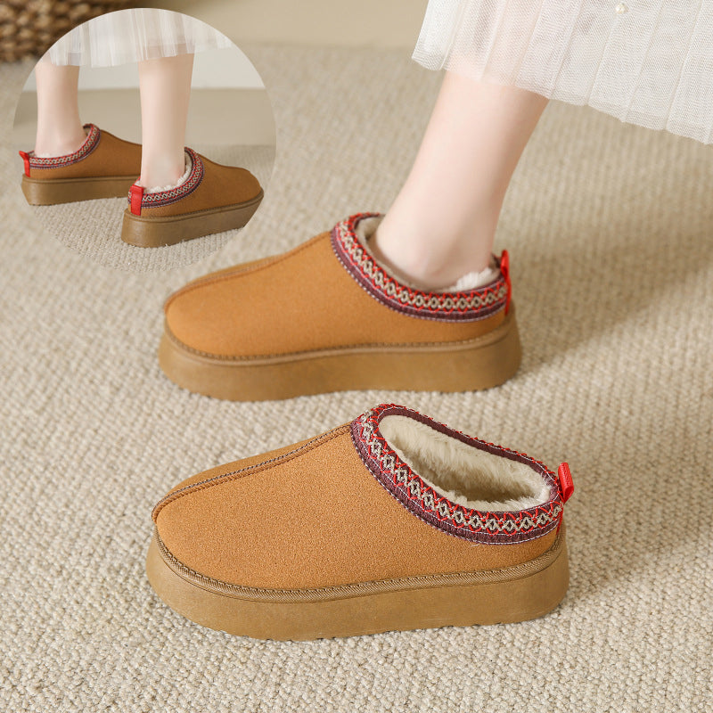 Sarah Express Plush Suede Platform Ankle Boots