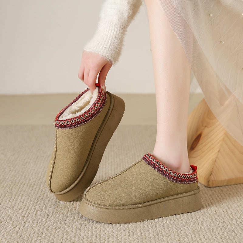 Sarah Express Plush Suede Platform Ankle Boots