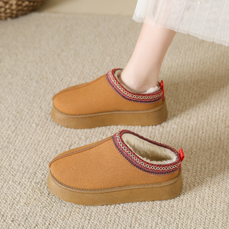 Sarah Express Plush Suede Platform Ankle Boots