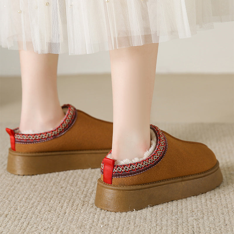 Sarah Express Plush Suede Platform Ankle Boots