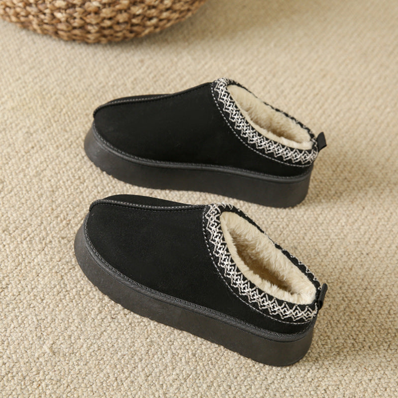 Sarah Express Plush Suede Platform Ankle Boots