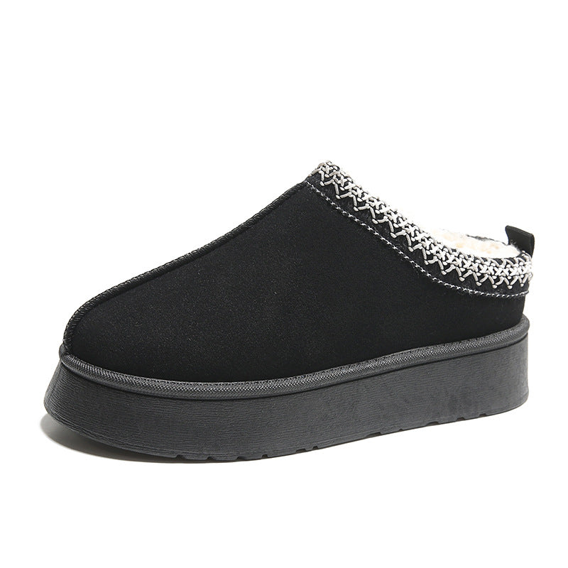 Sarah Express Plush Suede Platform Ankle Boots
