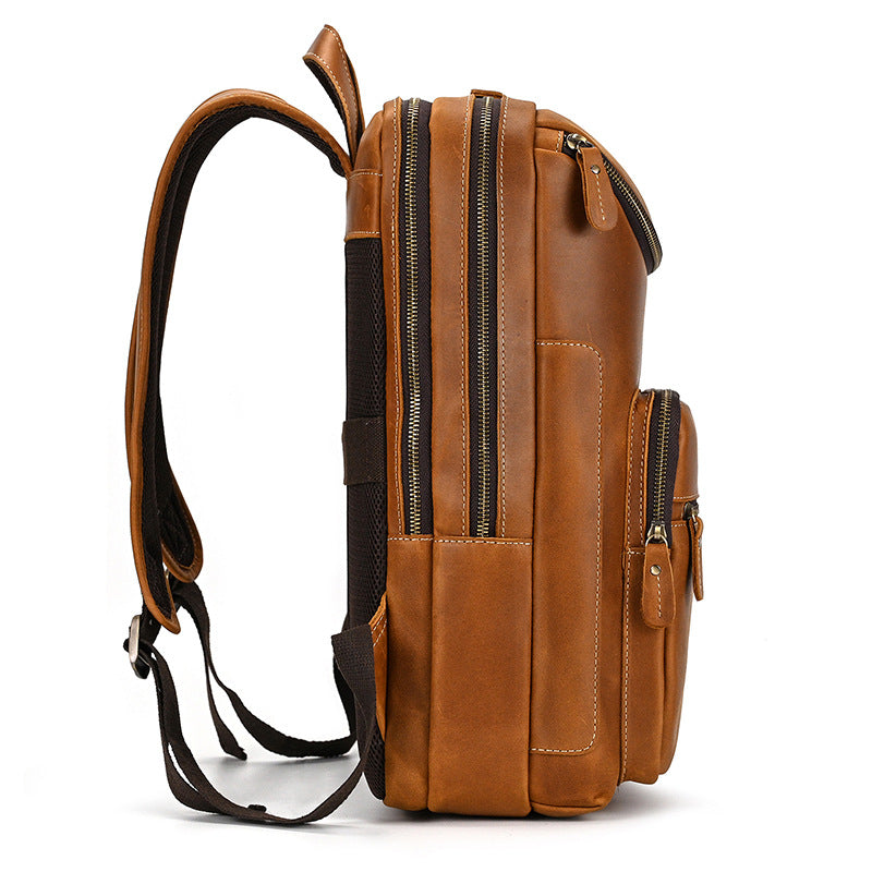 Sarah Express Vintage Cowhide Leather Travel Backpack