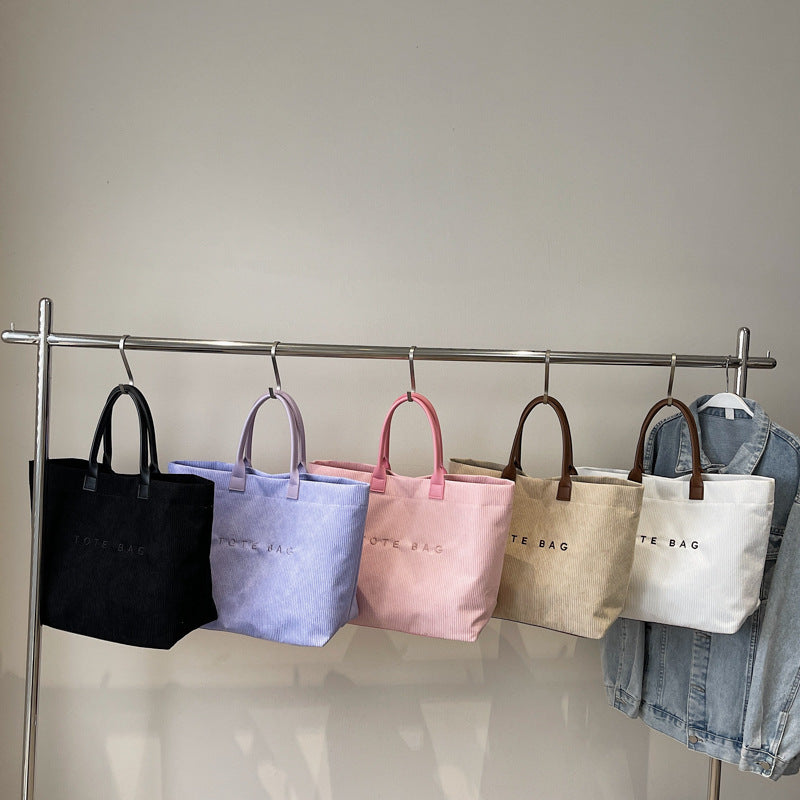 Sarah Express Retro Lettered Horizontal Rectangle Tote Bag
