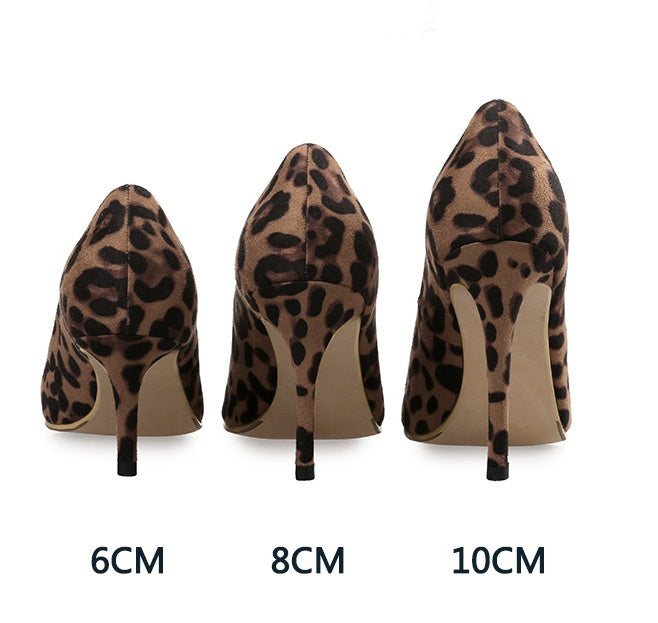 Sarah Express Classic Leopard Print Stiletto Pumps