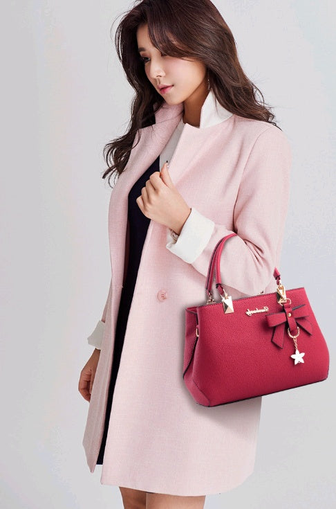 Sarah Express Structured Bow Accent Messenger Handbag
