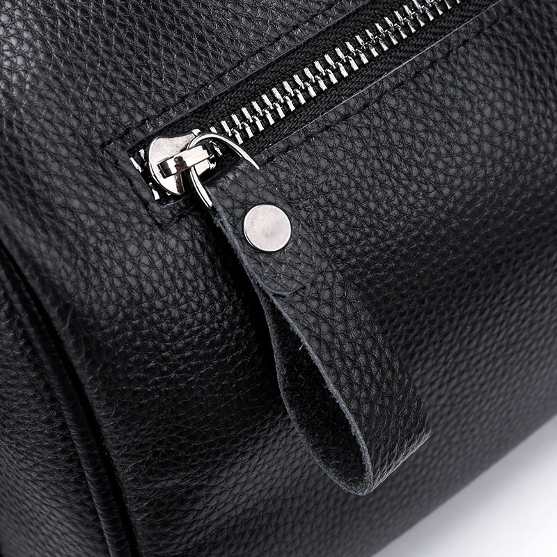 Sarah Express Leather Crossbody Bag with Striped Strap