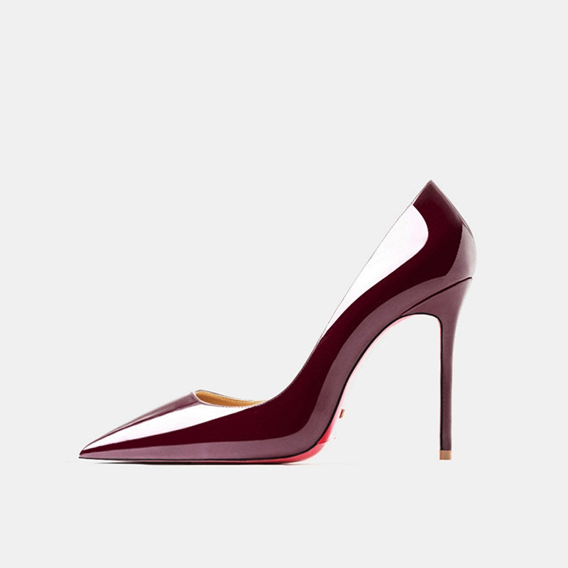 Sarah Express Patent Leather Pointed Toe Stiletto Heels