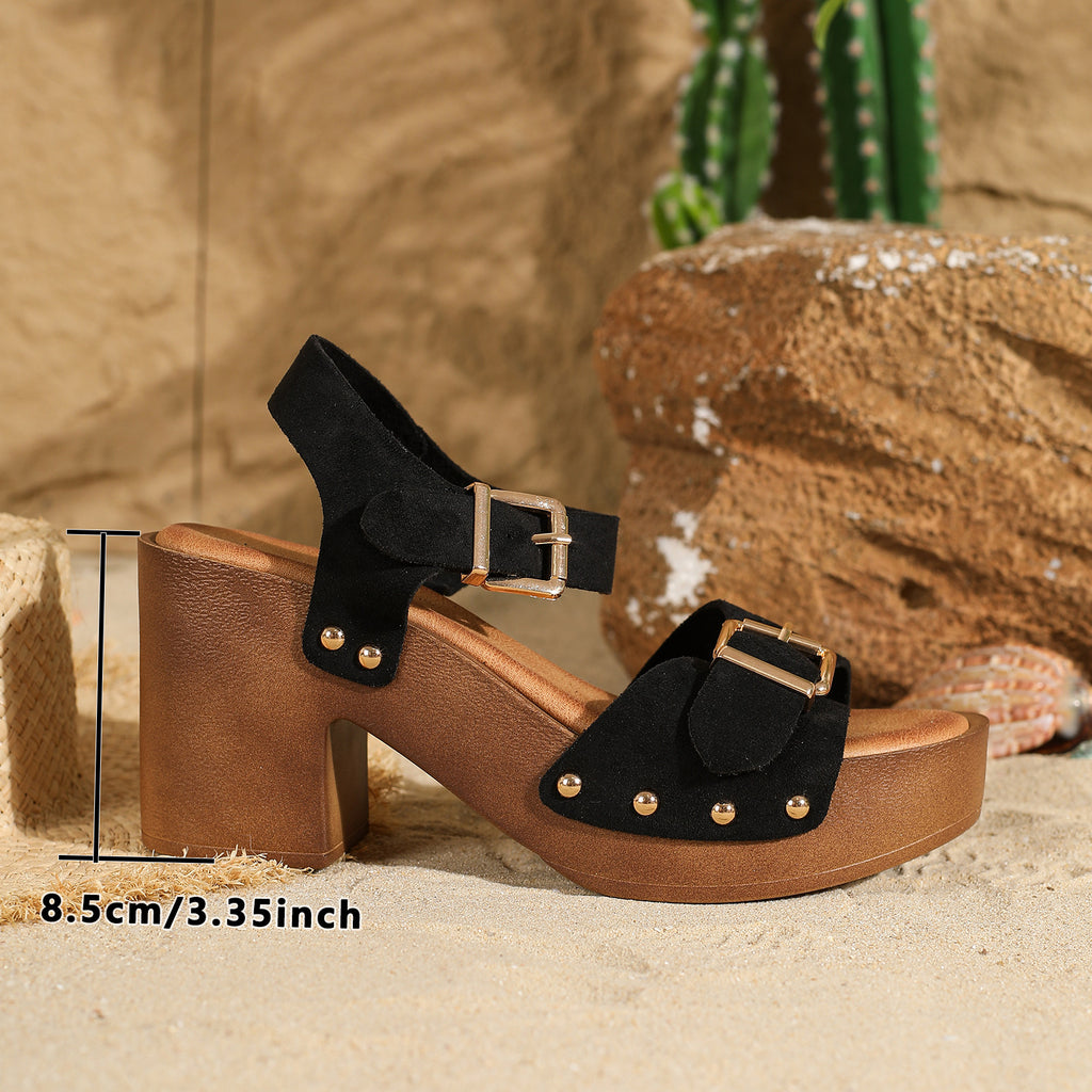 Sarah Express Waterproof Platform Chunky Heel Sandals
