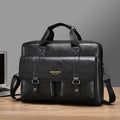 Sarah Express Men's Business Large-Capacity Waterproof Briefcase Black