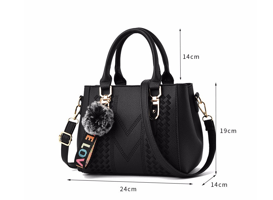 Sarah Express Structured Top Handle Handbag with Charm