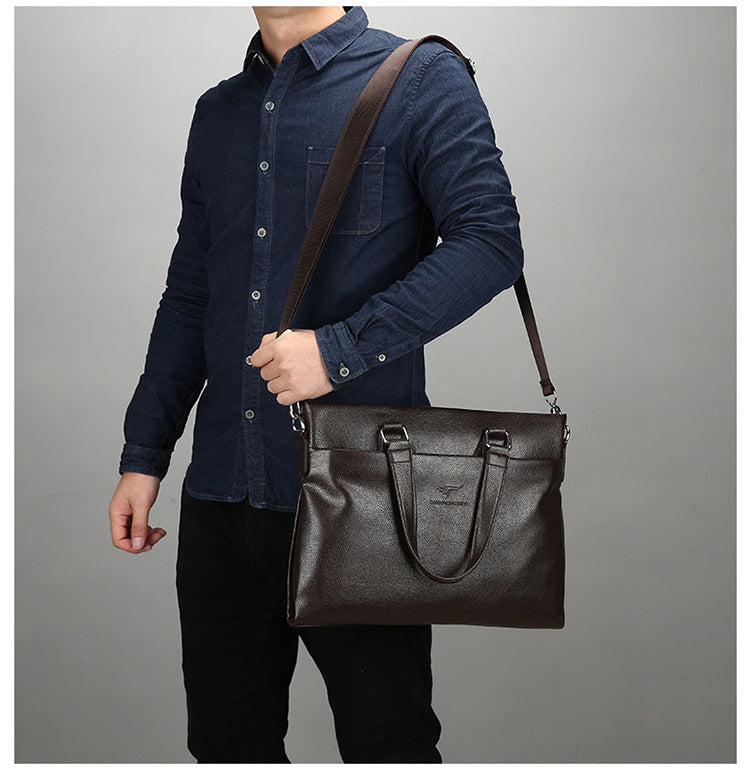 Sarah Express Men's Business Briefcase with Shoulder Strap