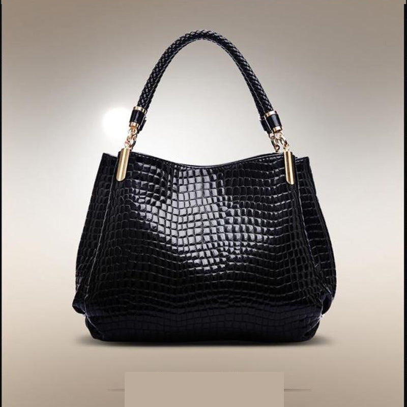 Sarah Express Crocodile Pattern Structured Handbag