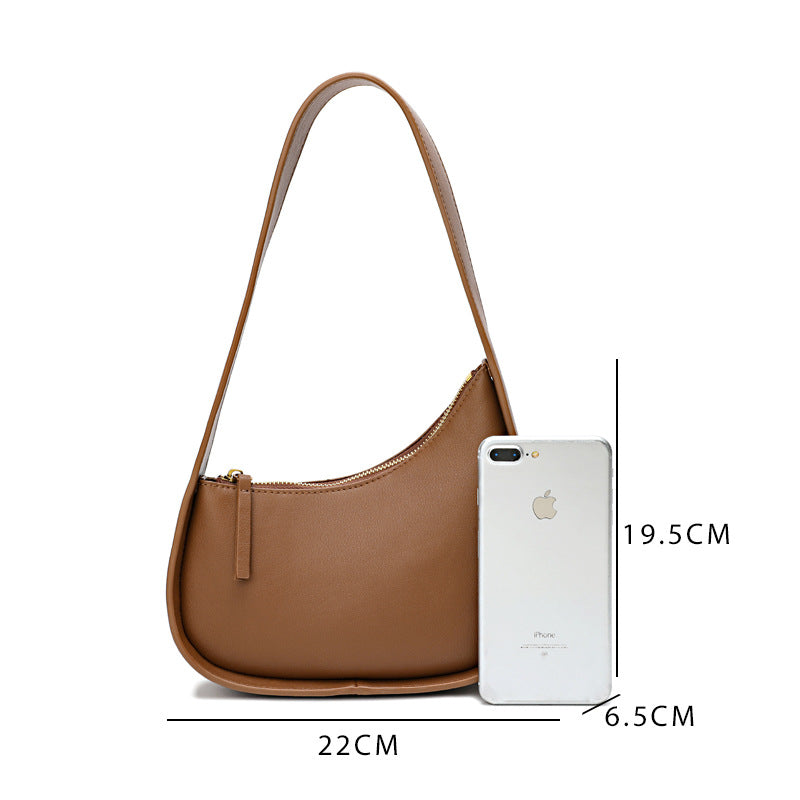 Sarah Express Half Moon Leather Shoulder Bag