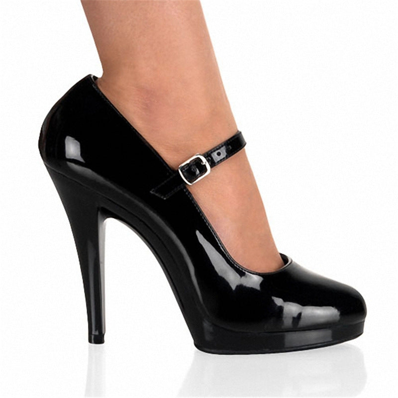 Sarah Express Cutout Platform Heels with Buckle Strap