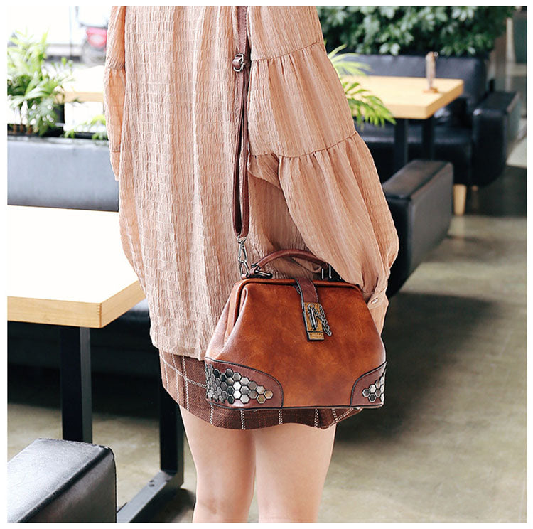 Sarah Express Structured Hexagon Detail Shoulder Bag