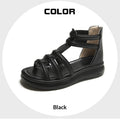 Sarah Express Roman Style Flat Sandals Black