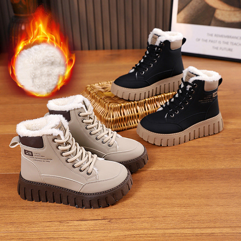 Sarah Express Fleece Lined Lace-Up Winter Ankle Boots