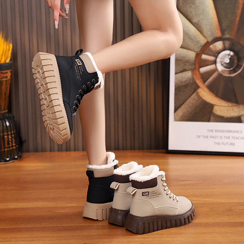 Sarah Express Fleece Lined Lace-Up Winter Ankle Boots