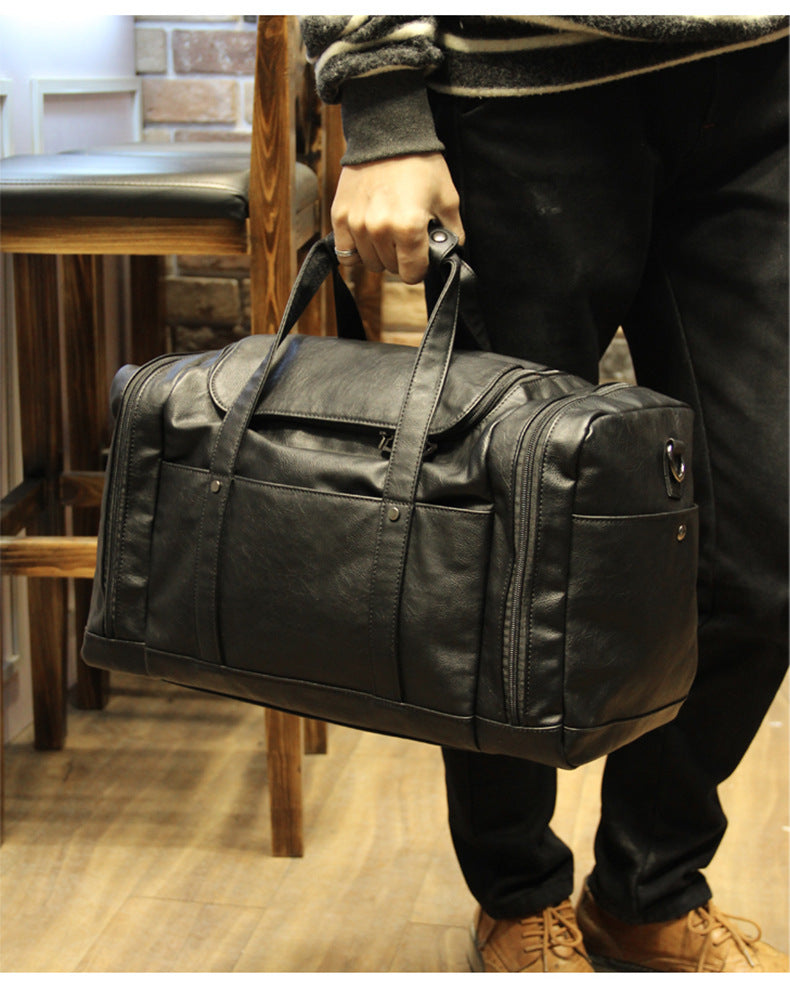 Sarah Express Structured Black Travel Duffle Bag