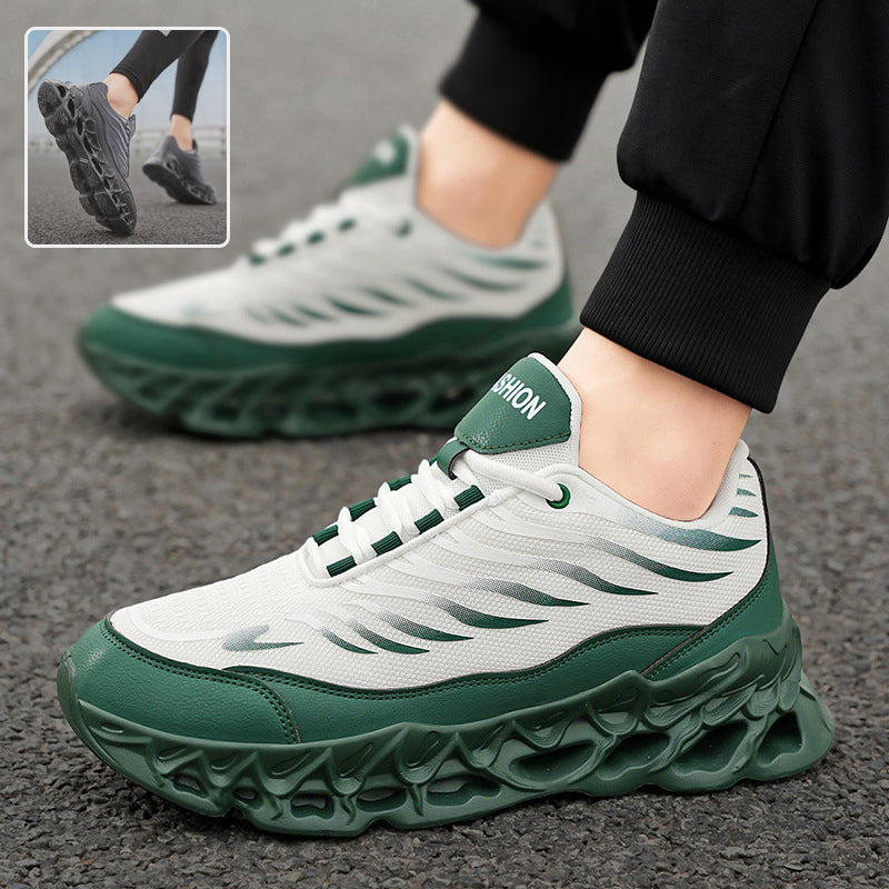 Sarah Express Men's Thick-Soled Vulcanized Lace-Up Sneakers
