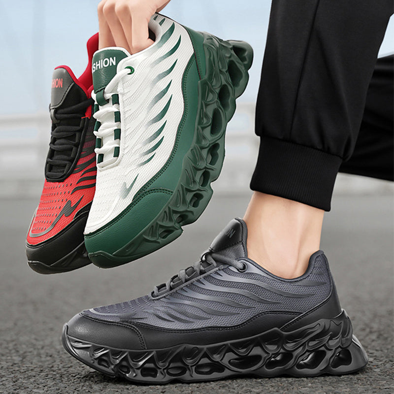 Sarah Express Men's Thick-Soled Vulcanized Lace-Up Sneakers