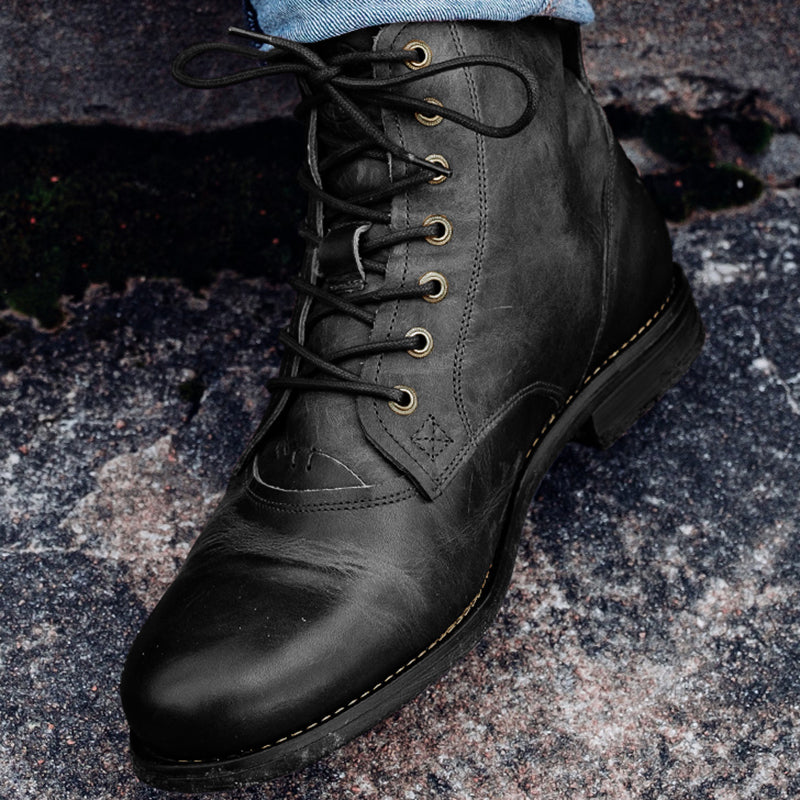 Sarah Express Men's Retro Lace-Up Knight Boots